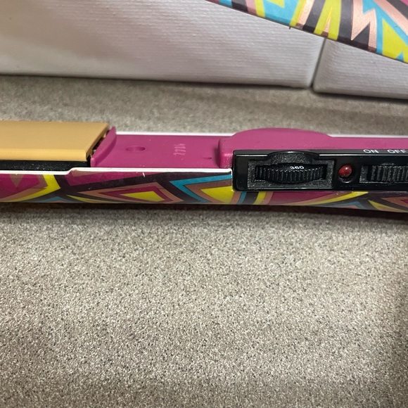 CHI Air Flat Iron Adjustable Temperature Control Decorative Design Pink Teal - Picture 5 of 9